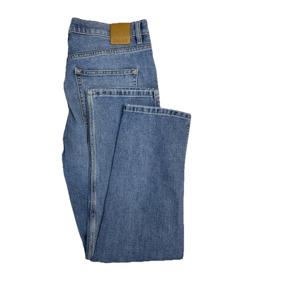 Duer Mens 32x30 Light Blue Denim Jeans Button Fly Skinny Leg - Picture 1 of 6